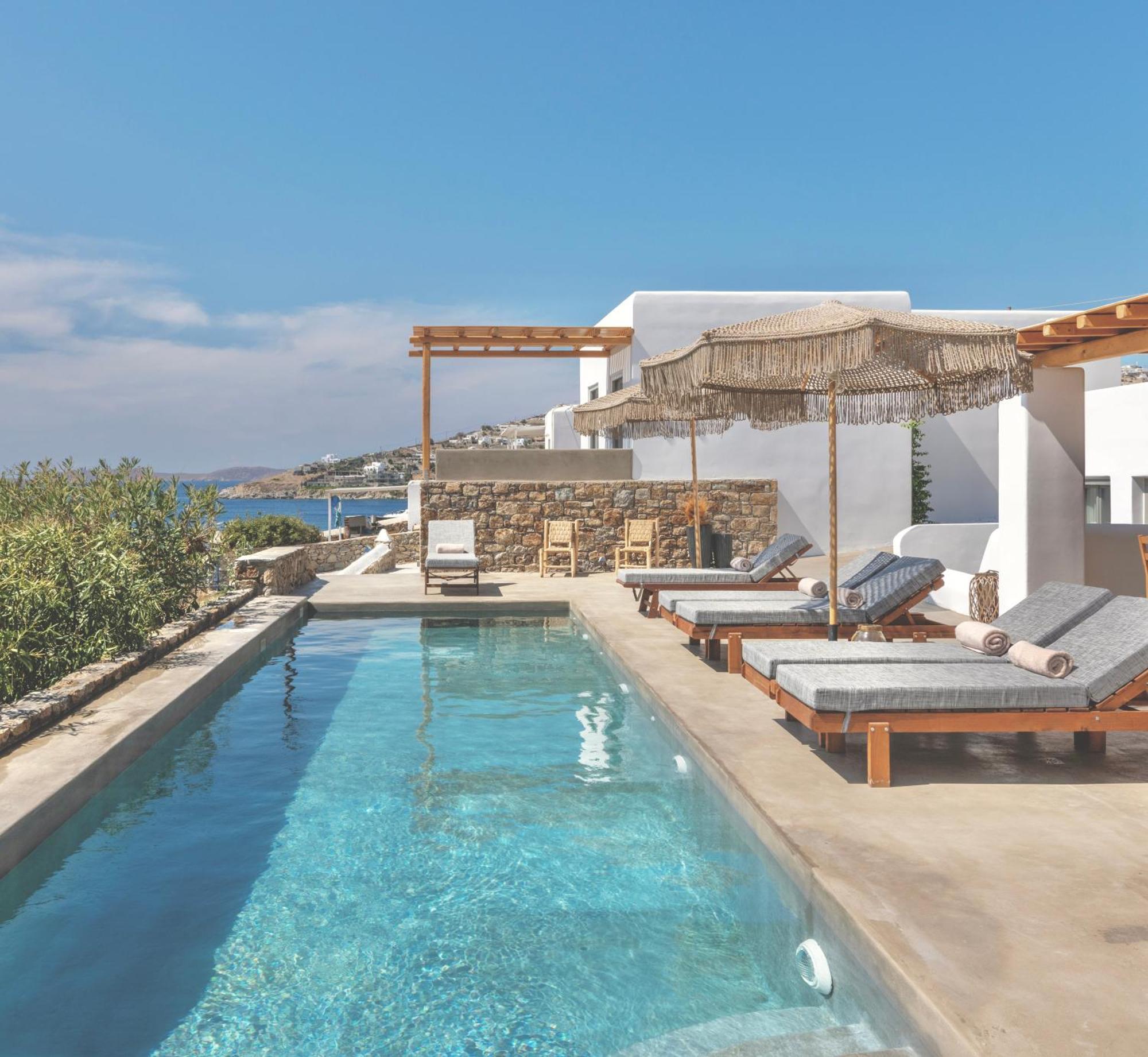 Trinity Mykonos - Beachfront Villa Platys Gialos  Dış mekan fotoğraf