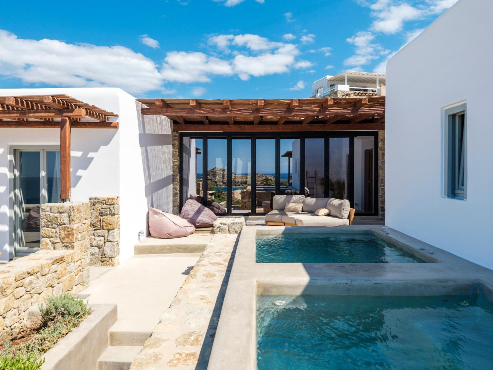 Trinity Mykonos - Beachfront Villa Platys Gialos  Dış mekan fotoğraf