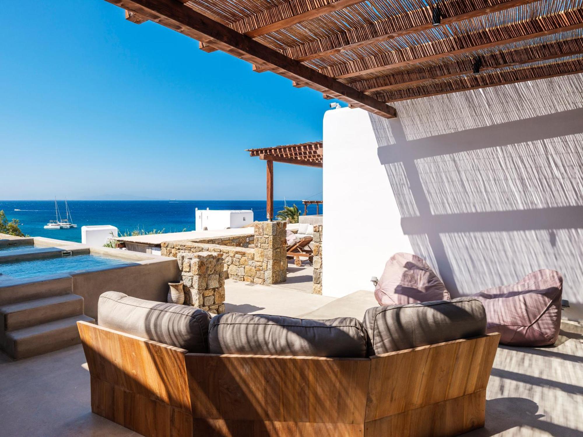 Trinity Mykonos - Beachfront Villa Platys Gialos  Dış mekan fotoğraf